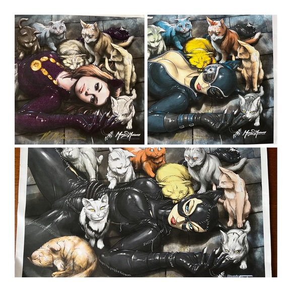 3 prints Marvin Mariano prints artists rendition of Cat Woman - Picture 1 of 11
